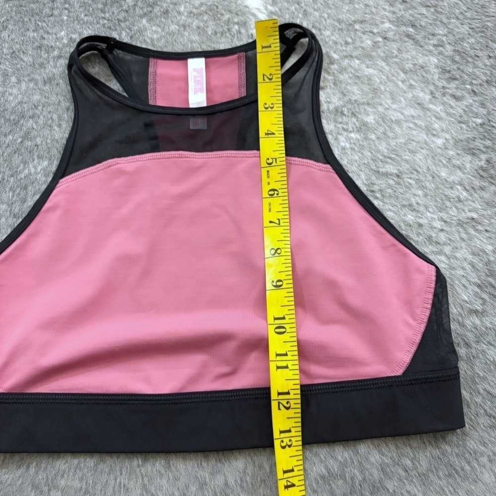 VS PINK High Neck Mesh Sports Bra - Picture 9 of 10